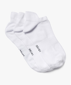 chaussettes ultra coutes de sport femme (lot de 3) blanc standard chaussettesF033401_1