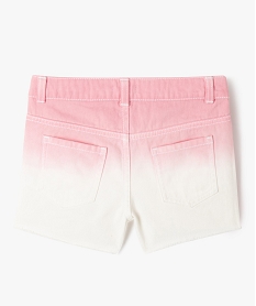 short en jean teinture speciale coloris unique degrade fille roseF035301_3