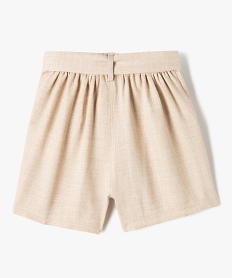 short ample avec ceinture a boucle fille beige shortsF035501_3