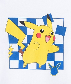 tee-shirt a manches courtes motif pikachu garcon - pokemon blanc tee-shirtsF037901_2