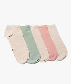 chaussettes femme ultra courtes unies (lot de 5) orange chine chaussettesF041201_1