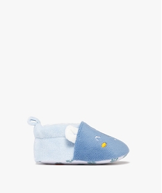 GEMO Chaussons de naissance bébé garçon rhinocéros en velours bleu standard