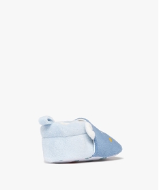 chaussons de naissance bebe garcon rhinoceros en velours bleu standardF046101_4