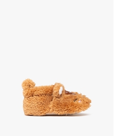 chaussons de naissance bebe garcon en peluche marron standardF046401_1