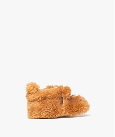 chaussons de naissance bebe garcon en peluche marron standardF046401_4