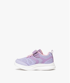 baskets basses en mesh a lacets elastiques et scratch bebe fille violet standard baskets et tennisF047101_3