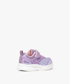 baskets basses en mesh a lacets elastiques et scratch bebe fille violet standard baskets et tennisF047101_4