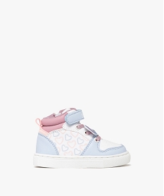 baskets mid-cut imprimees cœurs bebe fille - stitch violet standard baskets et tennisF048201_1