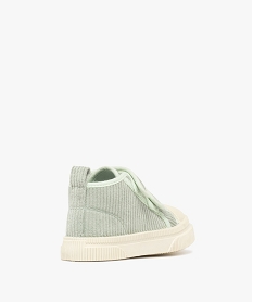 baskets fille mid-cut a scratch en velours cotele vert standardF049701_4