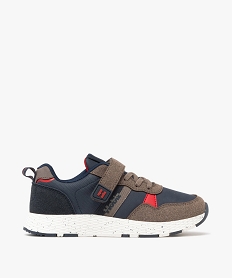 GEMO Baskets jogger à scratch garçon Bleu