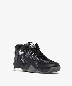 baskets homme mid-cut en mesh effet militaire et a lacets - starter noir standardF058001_2