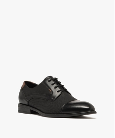 derbies homme dessus bi-matiere - mario baldano noir vifF062101_2