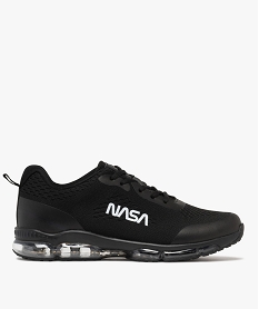 baskets homme en mesh et a lacets avec semelle a bulles dair - nasa noir vifF063001_1