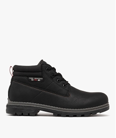 GEMO Boots homme casual à lacets et col matelassé - Carrera noir vif