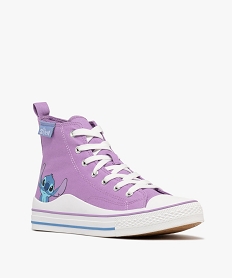 baskets femme en toile montantes avec semelle a liseres colores - lilo stitch violet baskets montantesF067301_2