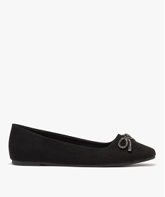 ballerines en suedine a bout carre femme noir standard ballerinesF071301_1