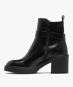 boots femme a talon carre avec boucle metallisee et details en suedine noir standardF080001_3