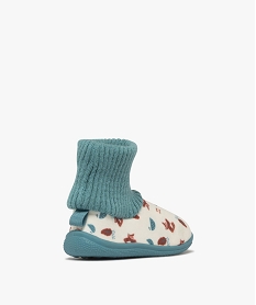 chaussons bebe garcon a col chaussette petit renard bleu standardF085001_4