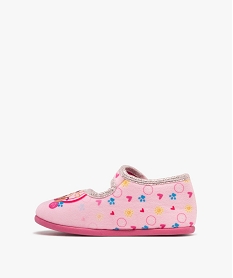 chaussons fille ballerines avec scratch a lisere brillant - pat patrouille rose standardF085301_3