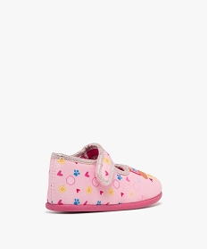 chaussons fille ballerines avec scratch a lisere brillant - pat patrouille rose standardF085301_4