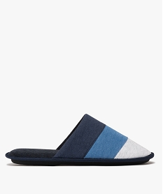 GEMO Chaussons homme mules en jersey tricolore bleu standard