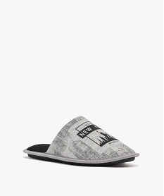 chaussons homme mules en jersey new-york gris standardF086901_2