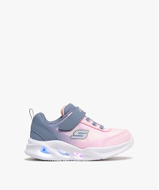 GEMO Baskets basses souples en mesh à semelle lumineuse fille - Skechers rose vif