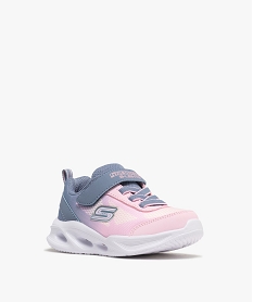 baskets basses souples en mesh a semelle lumineuse fille - skechers rose vif basketsF089701_2