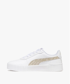 baskets femme a semelle epaisse et rainuree carina zebra - puma blanc chine basketsF092401_3