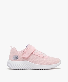 GEMO Baskets souples en mesh à scratch filles - Skechers Rose