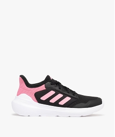 GEMO Baskets fille running dessus en mesh et à bandes laterals contrastantes Tensaur Run - Adidas noir vif