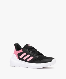 baskets fille running dessus en mesh et a bandes laterals contrastantes tensaur run - adidas noir vif basketsF092901_2