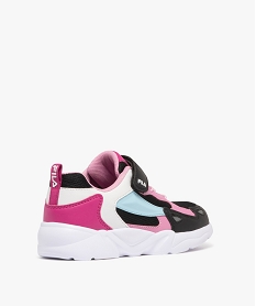 baskets fille en mesh contraste a lacets elastiques ronds et a scratch ventosa - fila noir vif basketsF093101_4