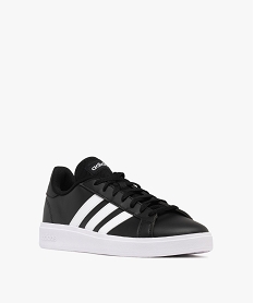 baskets grand court base style retro homme - adidas noir vifF095201_2