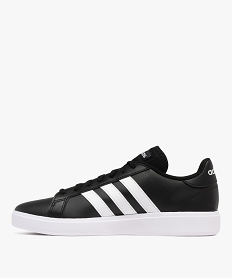 baskets grand court base style retro homme - adidas noir vifF095201_3