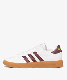 baskets grand court base style retro homme - adidas blancF095401_1