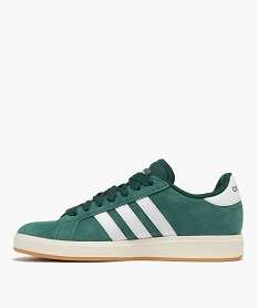 baskets homme en cuir suede style retro et a bandes laterales grand court 2000 - adidas vert standardF095601_3