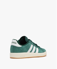 baskets homme en cuir suede style retro et a bandes laterales grand court 2000 - adidas vert standardF095601_4