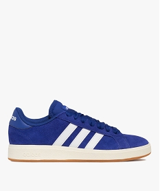 GEMO Baskets homme en cuir suédé style rétro et à bandes latérales Grand Court 2000 - Adidas bleu vif