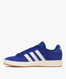 baskets homme en cuir suede style retro et a bandes laterales grand court 2000 - adidas bleu vifF095701_3