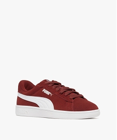 baskets homme en cuir suede avec semelle effet gomme smash - puma rougeF096001_2