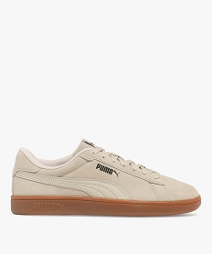 baskets homme en cuir suede avec semelle effet gomme smash - puma beige standardF096201_1