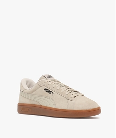 baskets homme en cuir suede avec semelle effet gomme smash - puma beige standardF096201_2