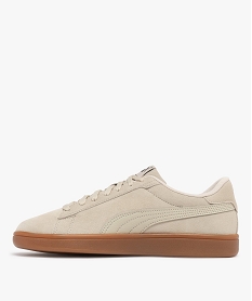 baskets homme en cuir suede avec semelle effet gomme smash - puma beige standardF096201_3