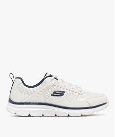 GEMO Baskets homme légères running en mesh Burns 2.0 - Skechers blanc chine