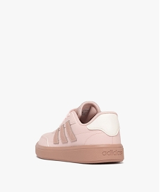 baskets femme a bandes laterales et languette scintillantes courtblock - adidas rose vifF098301_4