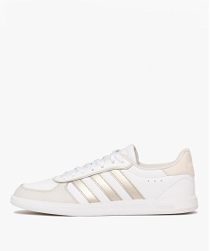 baskets femme a bout amande et a lacets avec bandes contrastantes breaknet sleek- adidas blanc chineF098401_2