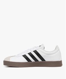 baskets femme avec bout suede et a bandes laterales vl court base - adidas blanc chineF098501_3