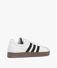 baskets femme avec bout suede et a bandes laterales vl court base - adidas blanc chineF098501_4