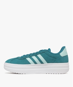 baskets femme en cuir lisse avec semelle plateforme vl court bold - adidas bleu vif baskets compenseesF098901_3